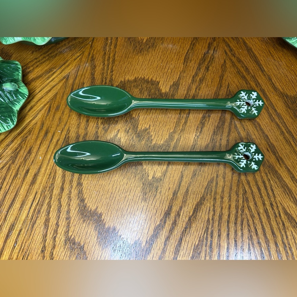 Mr. Christmas Green Nostalgic Tree Mug w/ Lid Spoon 16 oz Classic Set of 2 NEW - Picture 10 of 14